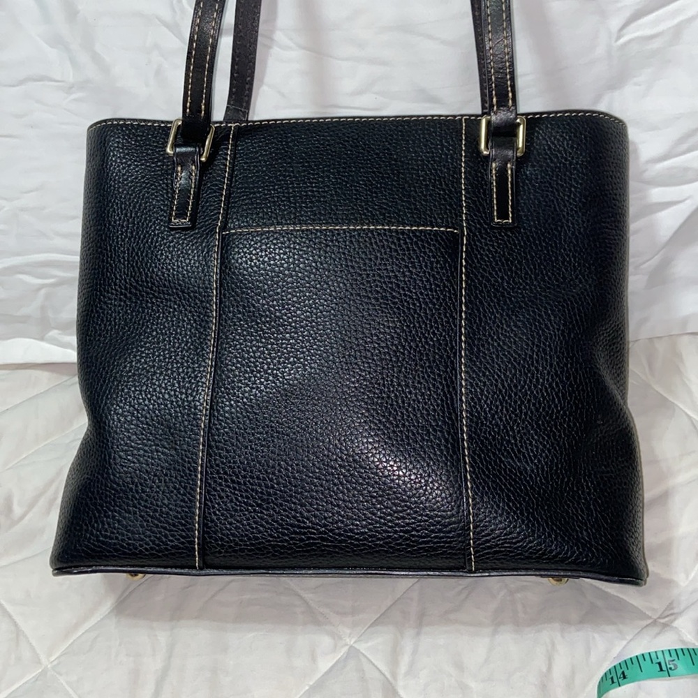 Gorgeous vintage Dooney & Bourke Black Pebbled Leather Lexington Tote - Picture 4 of 16